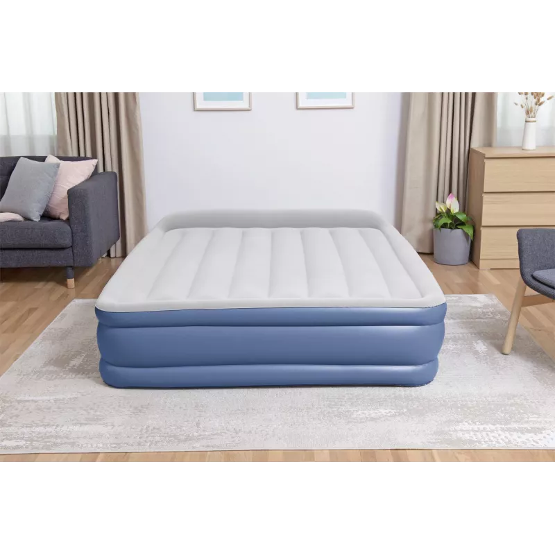 Bestway Tritech Materac powietrzny Queen z wbudowaną pompą AC i powłoką antybakteryjną 2,03 m x 1,52 m x 46 cm