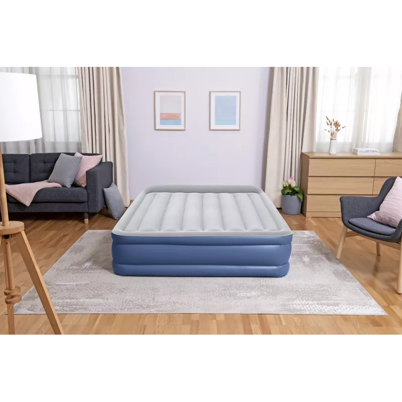 Bestway Tritech Materac powietrzny Queen z wbudowaną pompą AC i powłoką antybakteryjną 2,03 m x 1,52 m x 46 cm