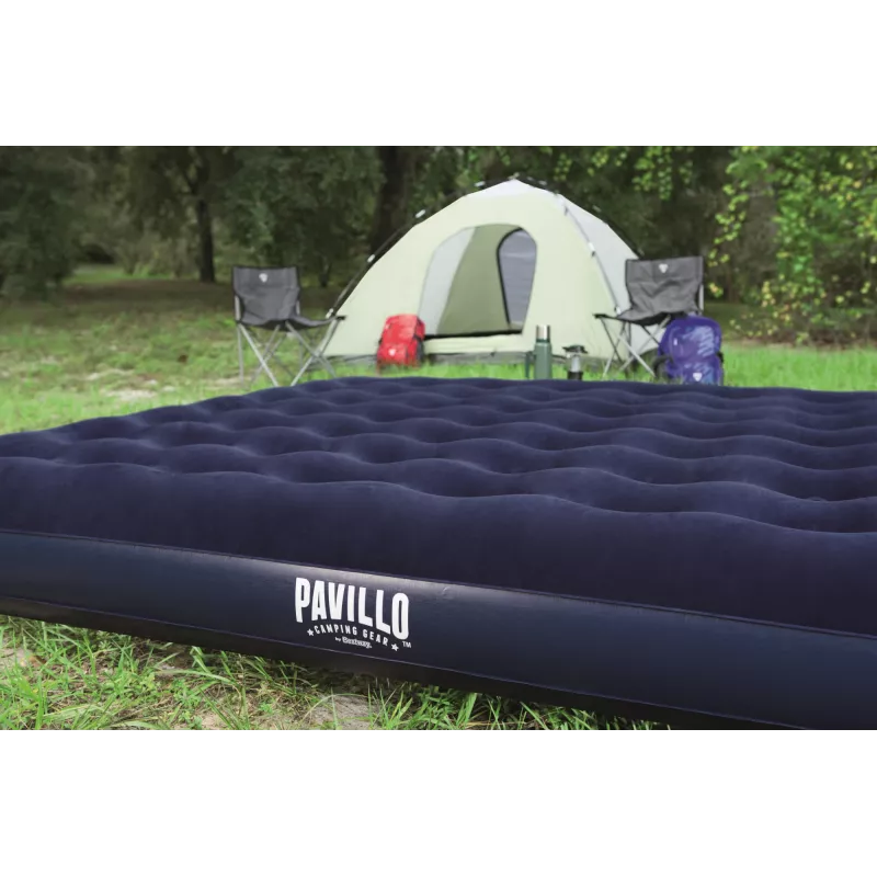Materac dmuchany Bestway Flocked Airbed - King - 2,03 m x 1,83 m x 22 cm, materac dwuosobowy