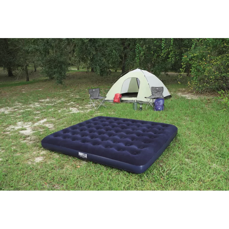 Materac dmuchany Bestway Flocked Airbed - King - 2,03 m x 1,83 m x 22 cm, materac dwuosobowy