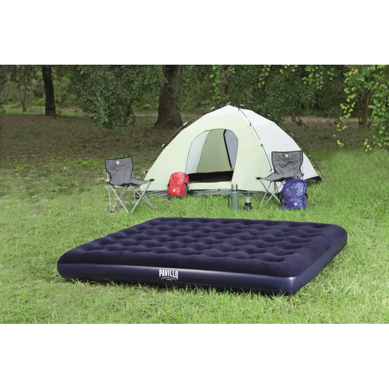 Materac dmuchany Bestway Flocked Airbed - King - 2,03 m x 1,83 m x 22 cm, materac dwuosobowy