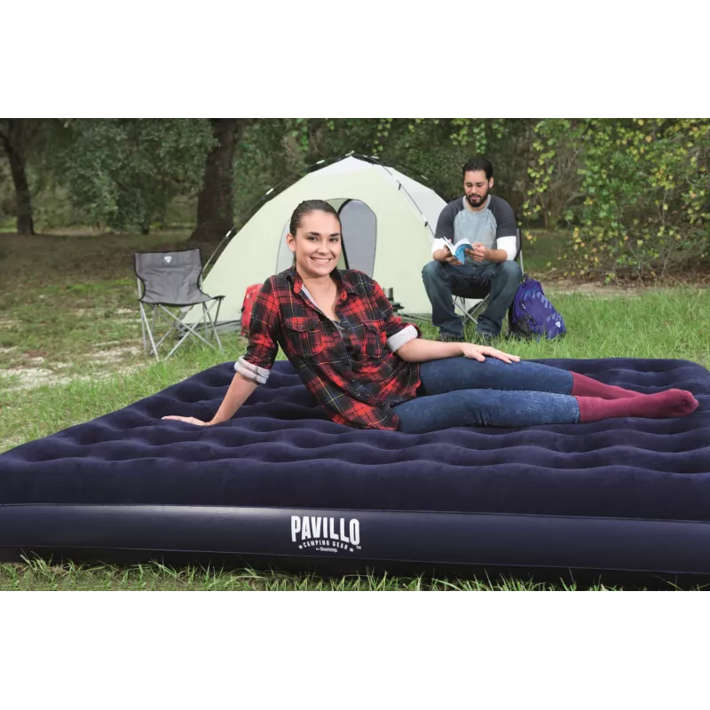 Materac dmuchany Bestway Flocked Airbed - King - 2,03 m x 1,83 m x 22 cm, materac dwuosobowy
