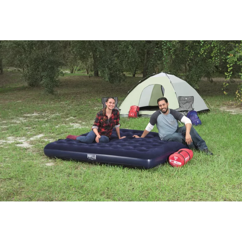 Materac dmuchany Bestway Flocked Airbed - King - 2,03 m x 1,83 m x 22 cm, materac dwuosobowy