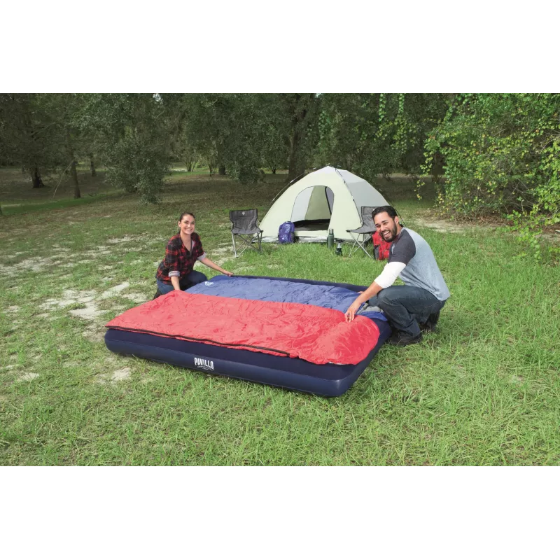 Materac dmuchany Bestway Flocked Airbed - King - 2,03 m x 1,83 m x 22 cm, materac dwuosobowy