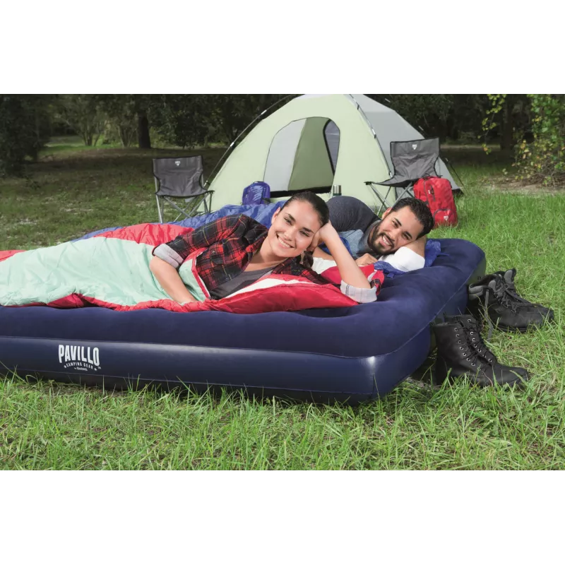 Materac dmuchany Bestway Flocked Airbed - King - 2,03 m x 1,83 m x 22 cm, materac dwuosobowy
