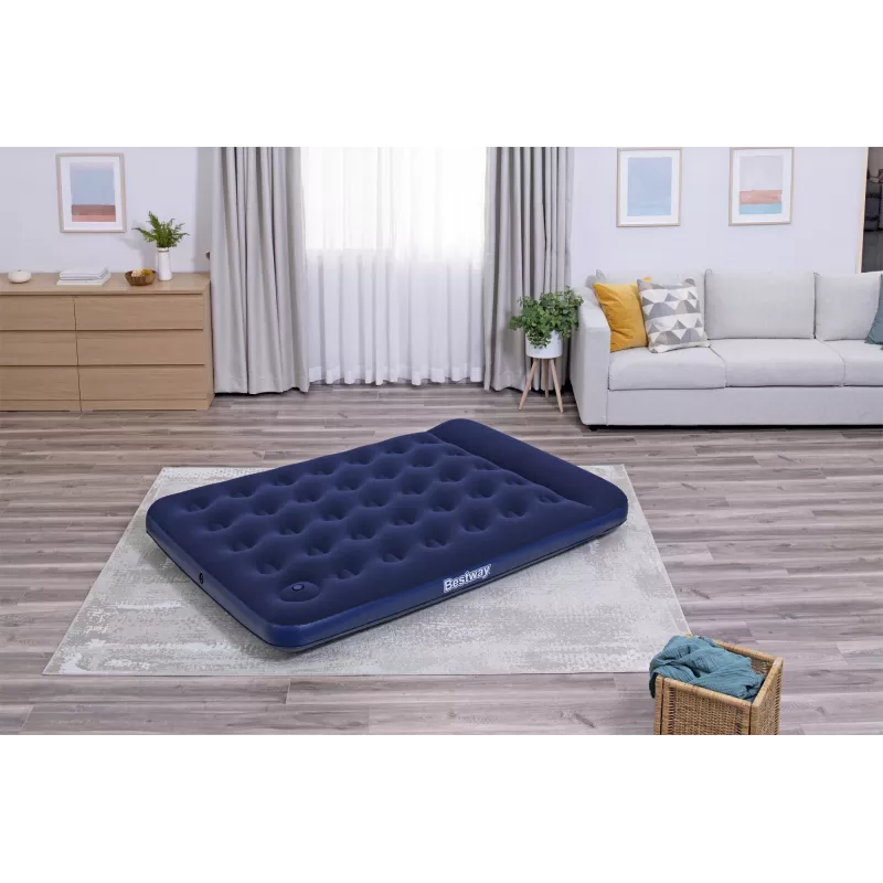 Materac powietrzny Bestway Full z wbudowaną pompką nożną 1,91 m x 1,37 m x 28 cm