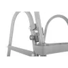Drabinka basenowa naziemna Bestway Flip & Lock 1,07 m, drabinka, szara, metal, 150 kg, 3 stopnie, 107 cm