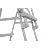 Drabinka basenowa naziemna Bestway Flip & Lock 1,07 m, drabinka, szara, metal, 150 kg, 3 stopnie, 107 cm