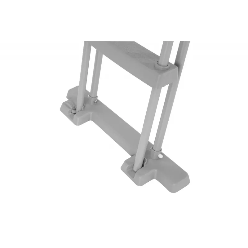 Bestway Flip & Lock Drabinka basenowa naziemna 1,32 m, drabinka, szara, metal, tworzywo sztuczne, 150 kg, 4 stopnie, EN16582