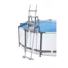 Bestway Flip & Lock Drabinka basenowa naziemna 1,32 m, drabinka, szara, metal, tworzywo sztuczne, 150 kg, 4 stopnie, EN16582