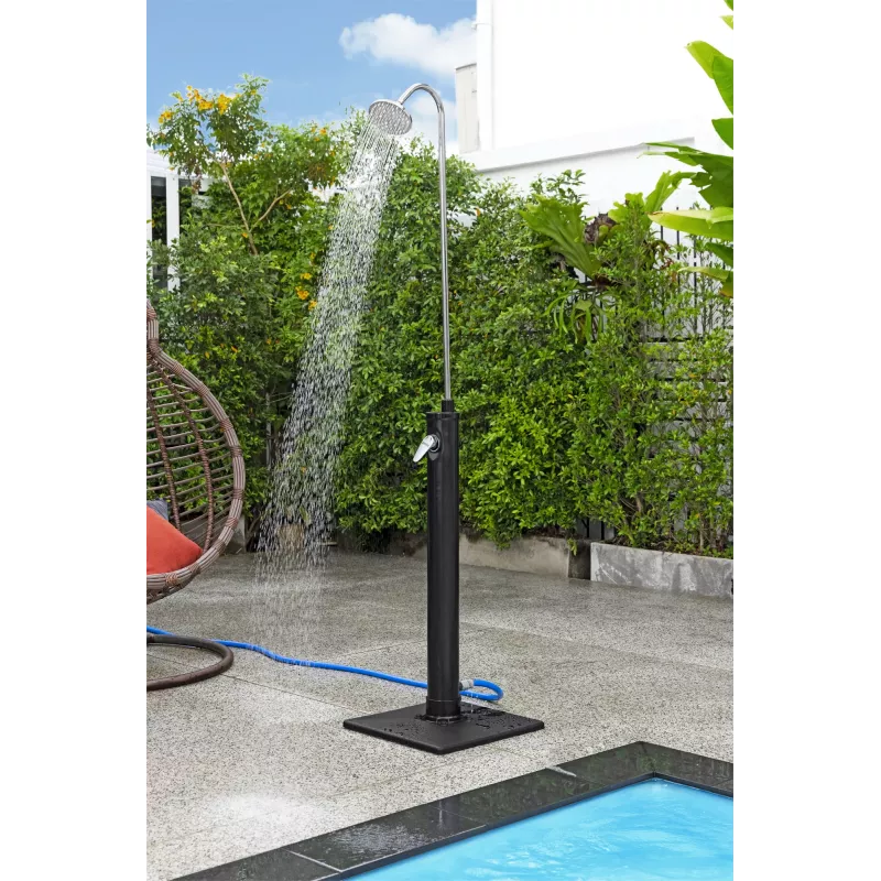 Prysznic ogrodowy Bestway SolarFlow 8 L, wolnostojący, czarny, stal nierdzewna, 8 L, EN1112, 500 mm, 500 mm