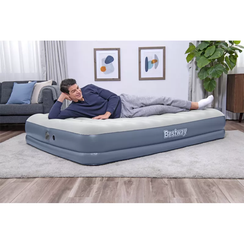 Bestway Tritech materac powietrzny Queen z akumulatorową pompką 2,03 m x 1,52 m x 36 cm