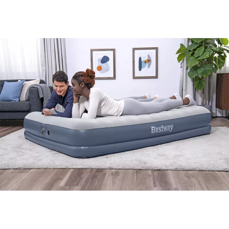 Bestway Tritech materac powietrzny Queen z akumulatorową pompką 2,03 m x 1,52 m x 36 cm