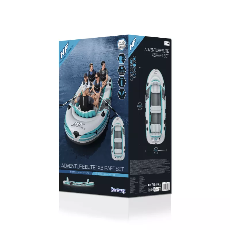 Bestway Hydro-Force Adventure Elite X5 Zestaw pontonu wiosłowego 3,64 m