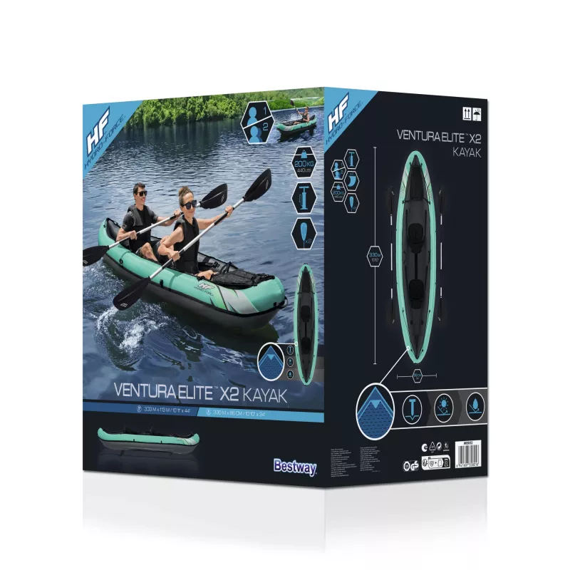 Bestway Hydro-Force Ventura Elite X2 Zestaw kajaka dmuchanego 3,30 m