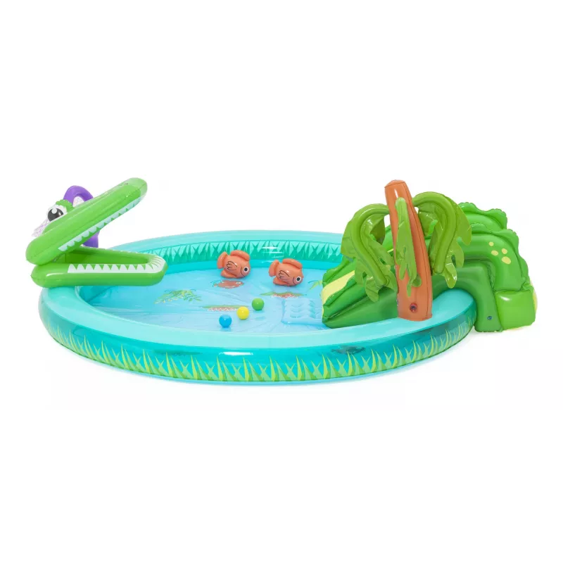 Bestway Crocodile Cove dziecięce dmuchane centrum wodne i basen 2,24 m x 1,81 m x 72 cm