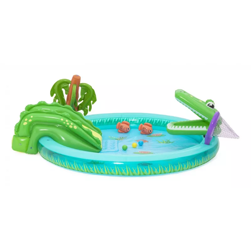 Bestway Crocodile Cove dziecięce dmuchane centrum wodne i basen 2,24 m x 1,81 m x 72 cm