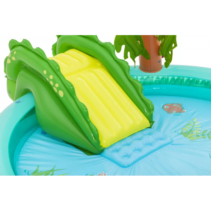 Bestway Crocodile Cove dziecięce dmuchane centrum wodne i basen 2,24 m x 1,81 m x 72 cm