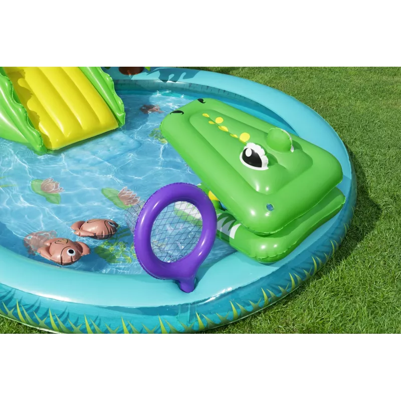Bestway Crocodile Cove dziecięce dmuchane centrum wodne i basen 2,24 m x 1,81 m x 72 cm