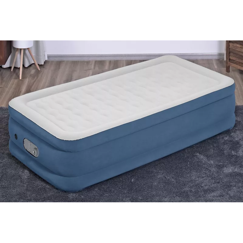 Materac powietrzny Bestway AlwayzAire Twin z wbudowaną podwójną pompą 1,91 m x 97 cm x 46 cm