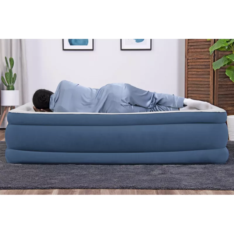 Materac powietrzny Bestway AlwayzAire Twin z wbudowaną podwójną pompą 1,91 m x 97 cm x 46 cm