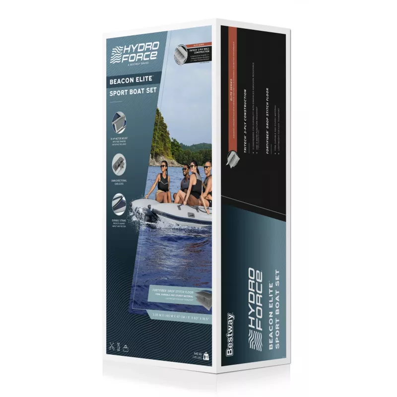 Bestway Hydro Force Beacon Elite 5-osobowy zestaw pontonu sportowego 3,35 m