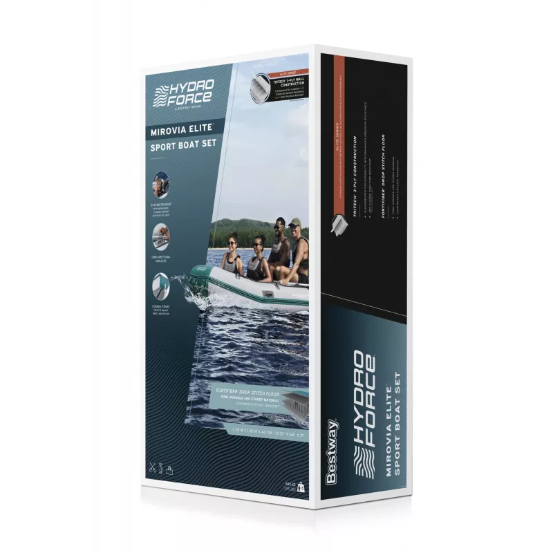 Bestway Hydro Force Mirovia Elite 5-osobowy nadmuchiwany zestaw łodzi sportowej 3,30 m