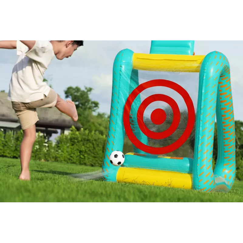 Bestway Perfect Aim 3-w-1 dmuchane centrum gier ogrodowych, Dmuchane centrum zabaw, 5 lat, Polichlorek winylu (PVC), Wielokolorowy