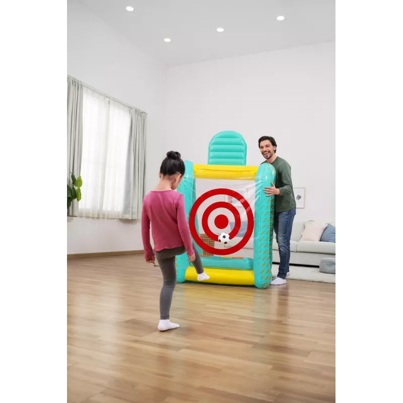Bestway Perfect Aim 3-w-1 dmuchane centrum gier ogrodowych, Dmuchane centrum zabaw, 5 lat, Polichlorek winylu (PVC), Wielokolorowy