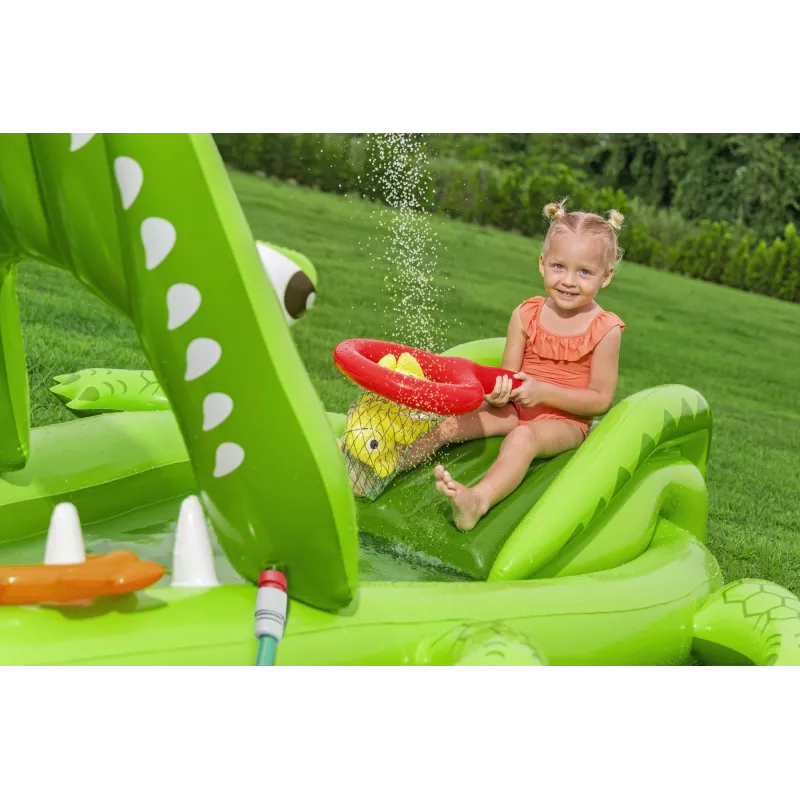 Bestway Later Gator — dmuchane centrum zabawy wodnej i basen dla dzieci 2,34 m x 1,63 m x 87 cm