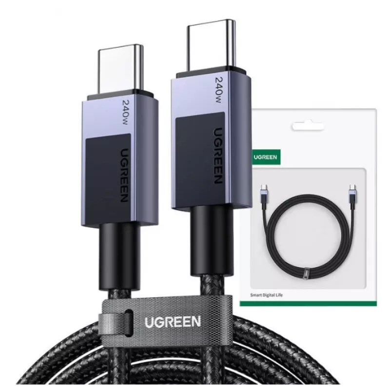 Kabel USB Ugreen 45068 2 m USB C 0,48 Gbit/s 240 W Czarny, Szary