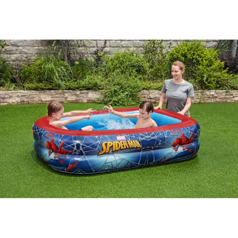 Bestway Basen do zabawy, Basen dmuchany, 450 L, Prostokątny, 6 lat, Spider-Man, Winyl