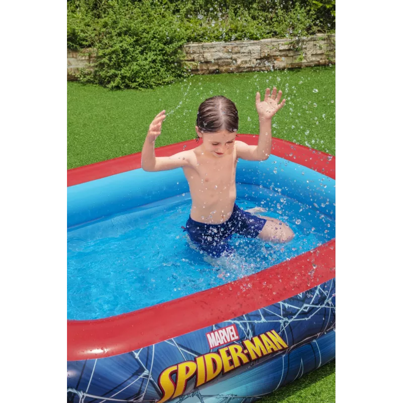Bestway Basen do zabawy, Basen dmuchany, 450 L, Prostokątny, 6 lat, Spider-Man, Winyl
