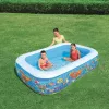 Bestway Nadmuchiwany Rodzinny Basen Zabawowy 2,29 m x 1,52 m x 56 cm, Basen dmuchany, 702 l, Prostokątny, 6 lat, Winyl, Wielokolorowy