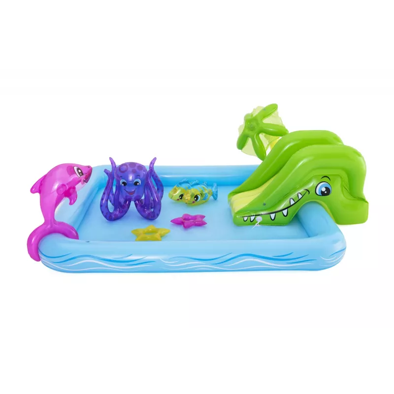 Bestway Play Center Fantastic Aquarium basen do zabawy, basen dmuchany, 308 l, kształt cyfry 8, 2 lata, winyl, wielokolorowy