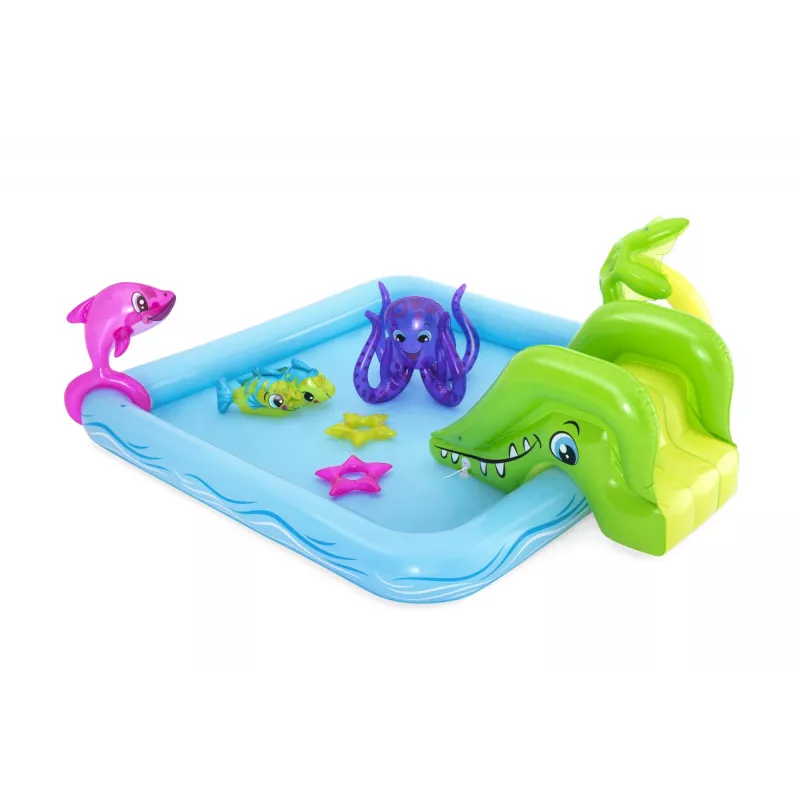 Bestway Play Center Fantastic Aquarium basen do zabawy, basen dmuchany, 308 l, kształt cyfry 8, 2 lata, winyl, wielokolorowy