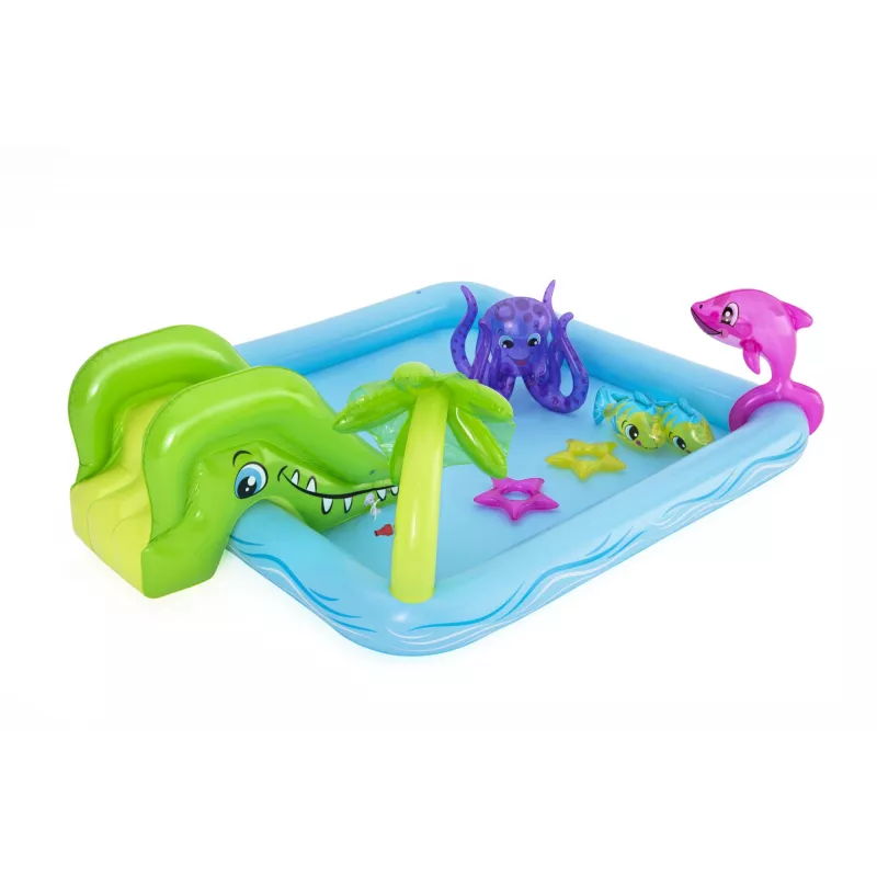 Bestway Play Center Fantastic Aquarium basen do zabawy, basen dmuchany, 308 l, kształt cyfry 8, 2 lata, winyl, wielokolorowy