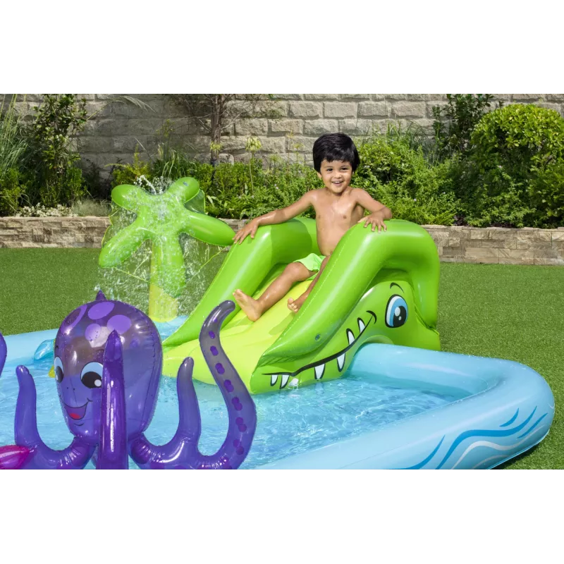 Bestway Play Center Fantastic Aquarium basen do zabawy, basen dmuchany, 308 l, kształt cyfry 8, 2 lata, winyl, wielokolorowy