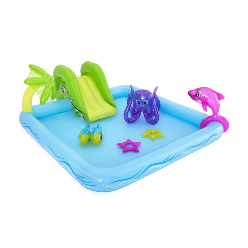Bestway Play Center Fantastic Aquarium basen do zabawy, basen dmuchany, 308 l, kształt cyfry 8, 2 lata, winyl, wielokolorowy