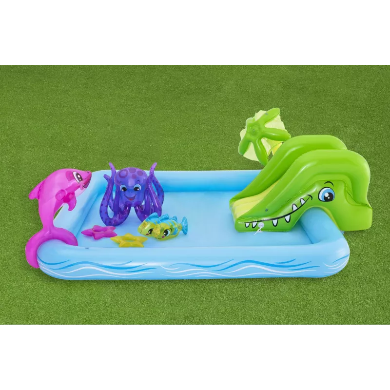 Bestway Play Center Fantastic Aquarium basen do zabawy, basen dmuchany, 308 l, kształt cyfry 8, 2 lata, winyl, wielokolorowy