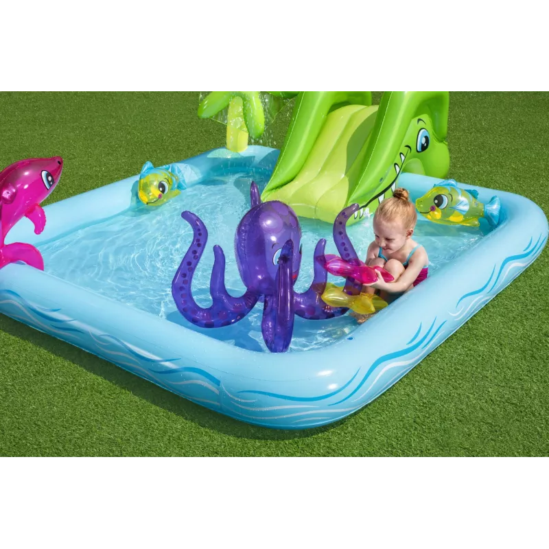 Bestway Play Center Fantastic Aquarium basen do zabawy, basen dmuchany, 308 l, kształt cyfry 8, 2 lata, winyl, wielokolorowy
