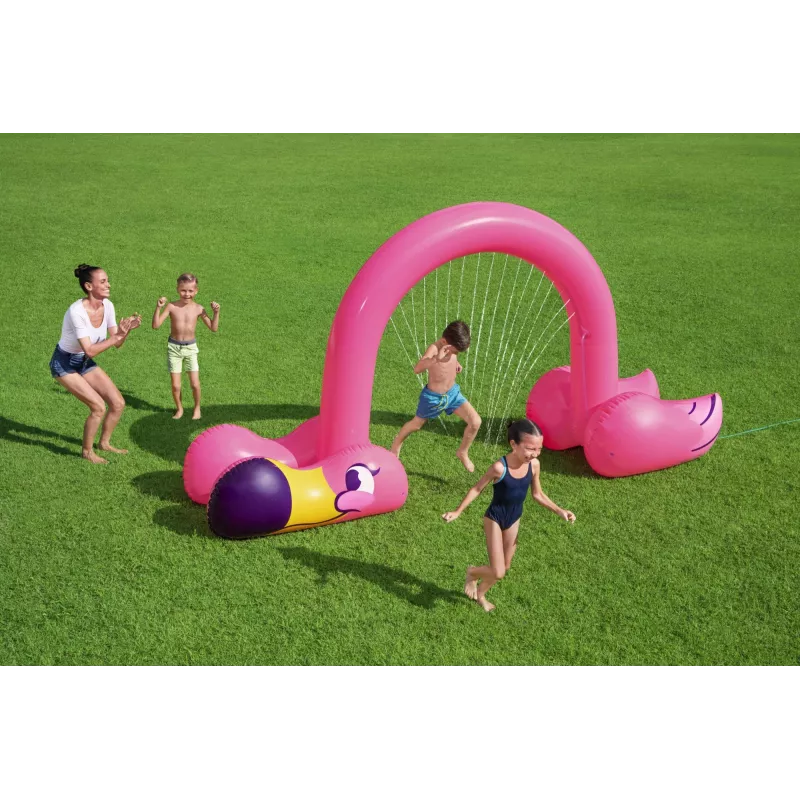Bestway 11'2 cala x 43 cale x 6'4 cala/3,40 m x 1,10 m x 1,93 m Jumbo Flamingo Sprinkler