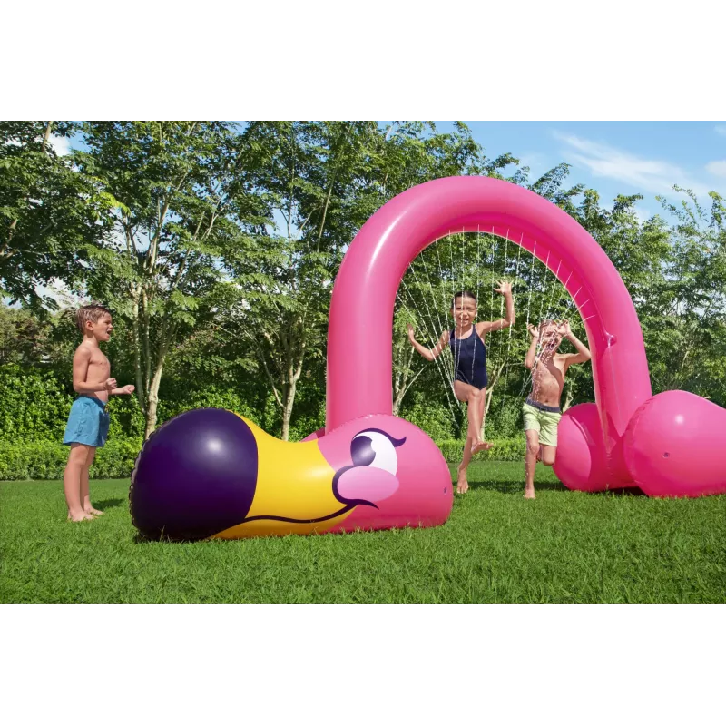 Bestway 11'2 cala x 43 cale x 6'4 cala/3,40 m x 1,10 m x 1,93 m Jumbo Flamingo Sprinkler
