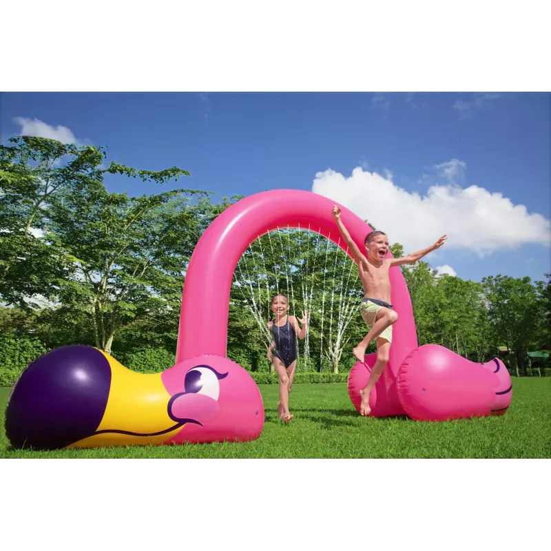 Bestway 11'2 cala x 43 cale x 6'4 cala/3,40 m x 1,10 m x 1,93 m Jumbo Flamingo Sprinkler