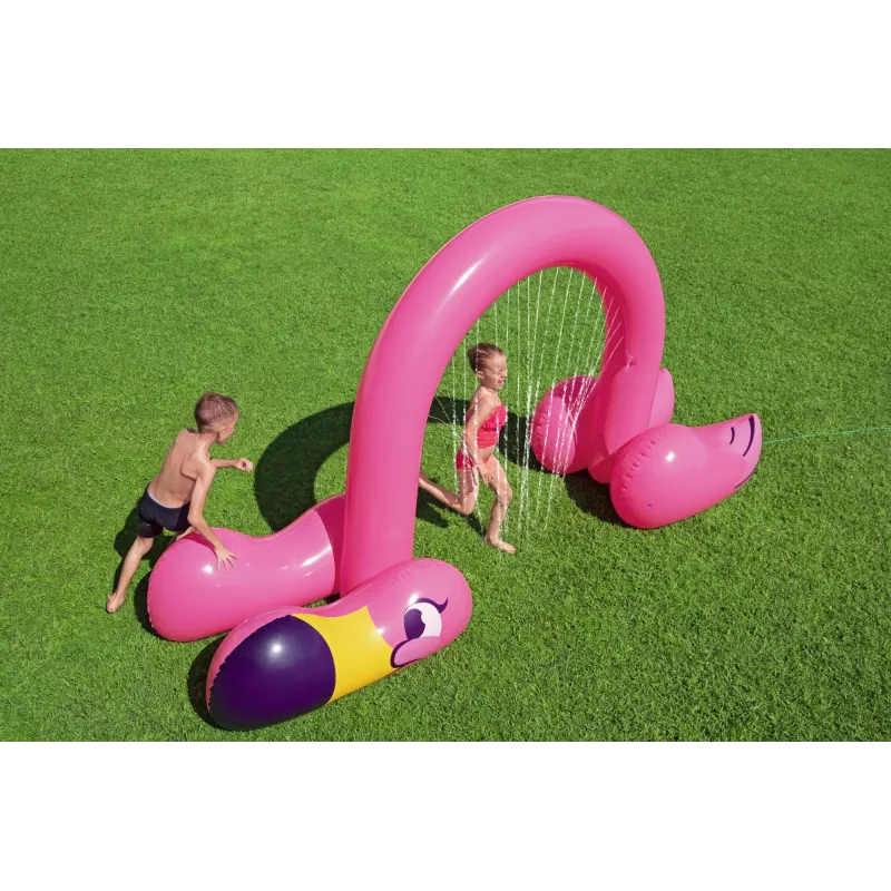 Bestway 11'2 cala x 43 cale x 6'4 cala/3,40 m x 1,10 m x 1,93 m Jumbo Flamingo Sprinkler