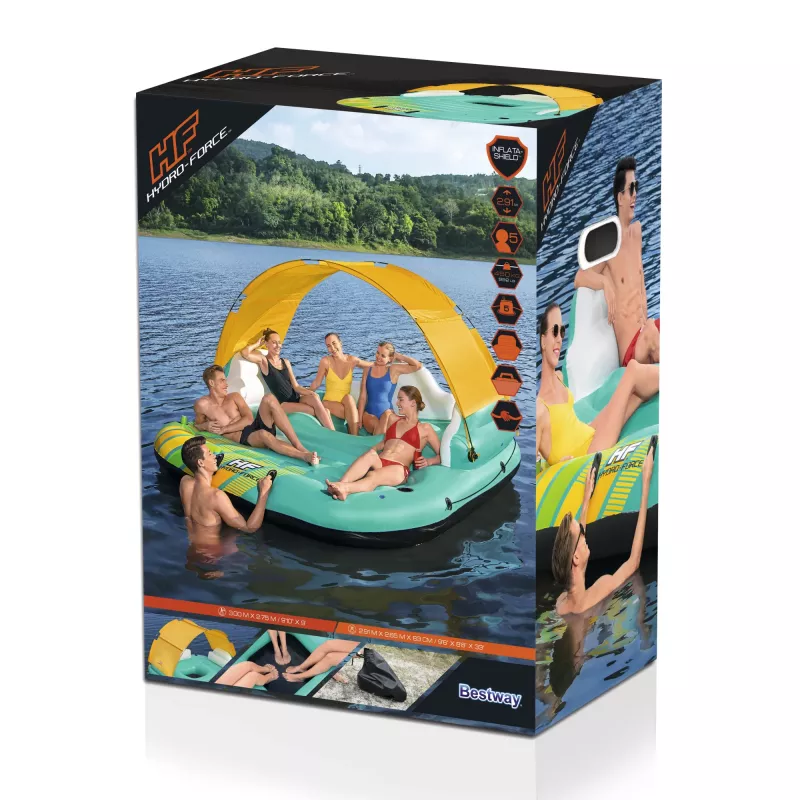 Bestway Hydro-Force 9'10 inch x 9'/3.00m x 2.75m Sunny Lounge Island