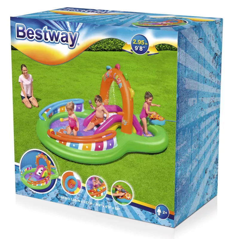 Bestway 9'8 cala x 6'3 cala x 54 cale/2,95 m x 1,90 m x 1,37 m Centrum Zabaw Sing 'n Splash