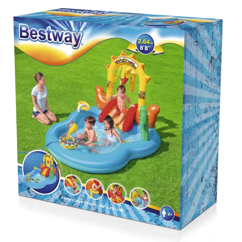 Bestway 8'8 cala x 6'2 cala x 55 cali / 2,64 m x 1,88 m x 1,40 m Centrum zabaw Dzikiego Zachodu