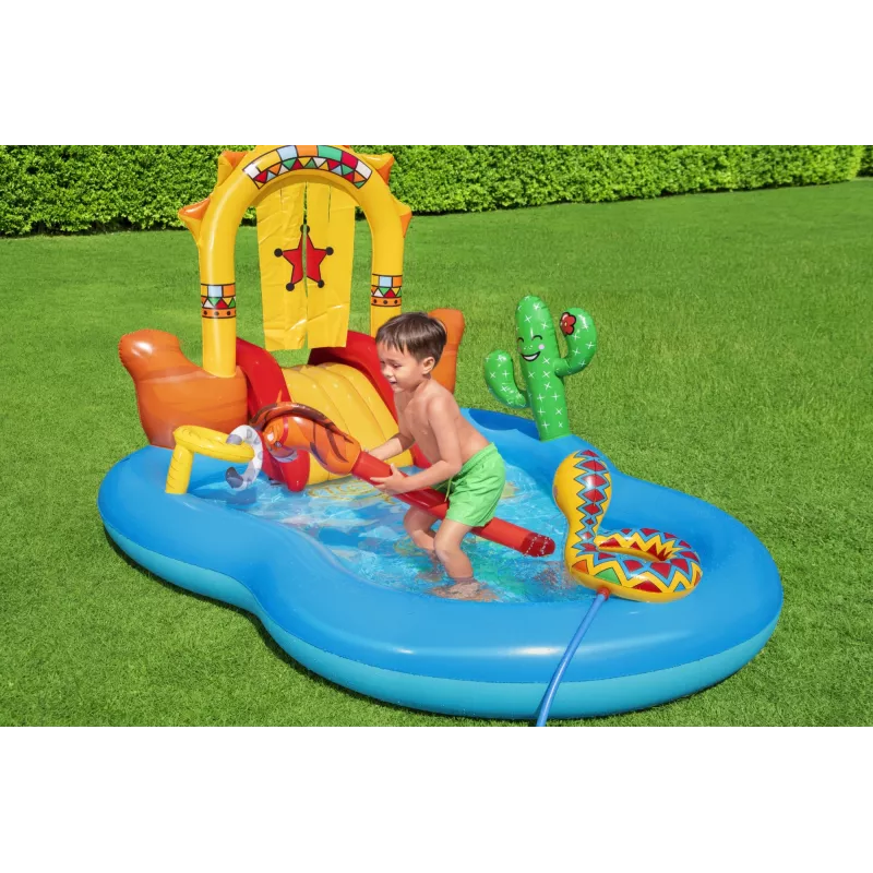 Bestway 8'8 cala x 6'2 cala x 55 cali / 2,64 m x 1,88 m x 1,40 m Centrum zabaw Dzikiego Zachodu