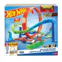 Hot Wheels Action Loop Cyclone Challenge Track Set z samochodzikiem w skali 1:64, łatwe przechowywanie